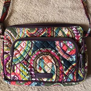 Vera Bradley Mini Hipster Crossbody Purse Paisley Quilted Bag Multicolored